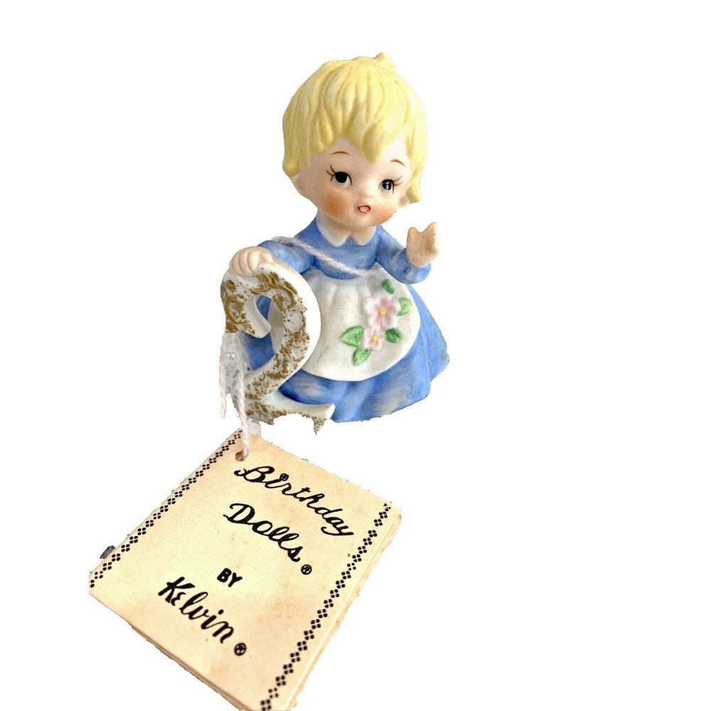 Vintage Birthday Dolls by Kelvin "2 Year Old" Labeled Blue Dress~ Collectable